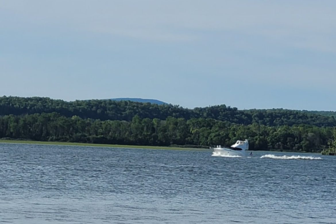 A Hudson River boat launch in Germantown NY